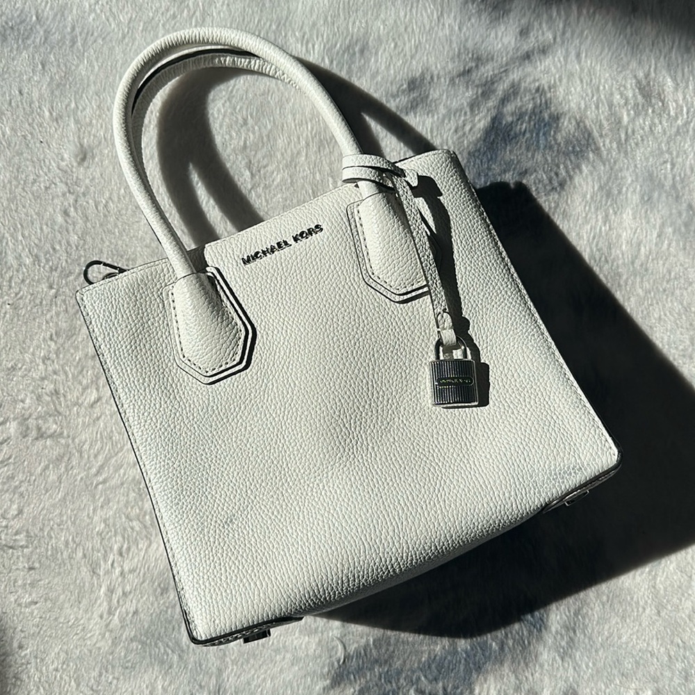 Small White Mercer Satchel Bag